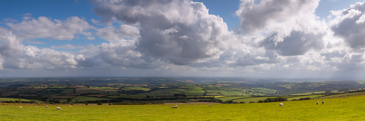 A panoramic devon countryside view