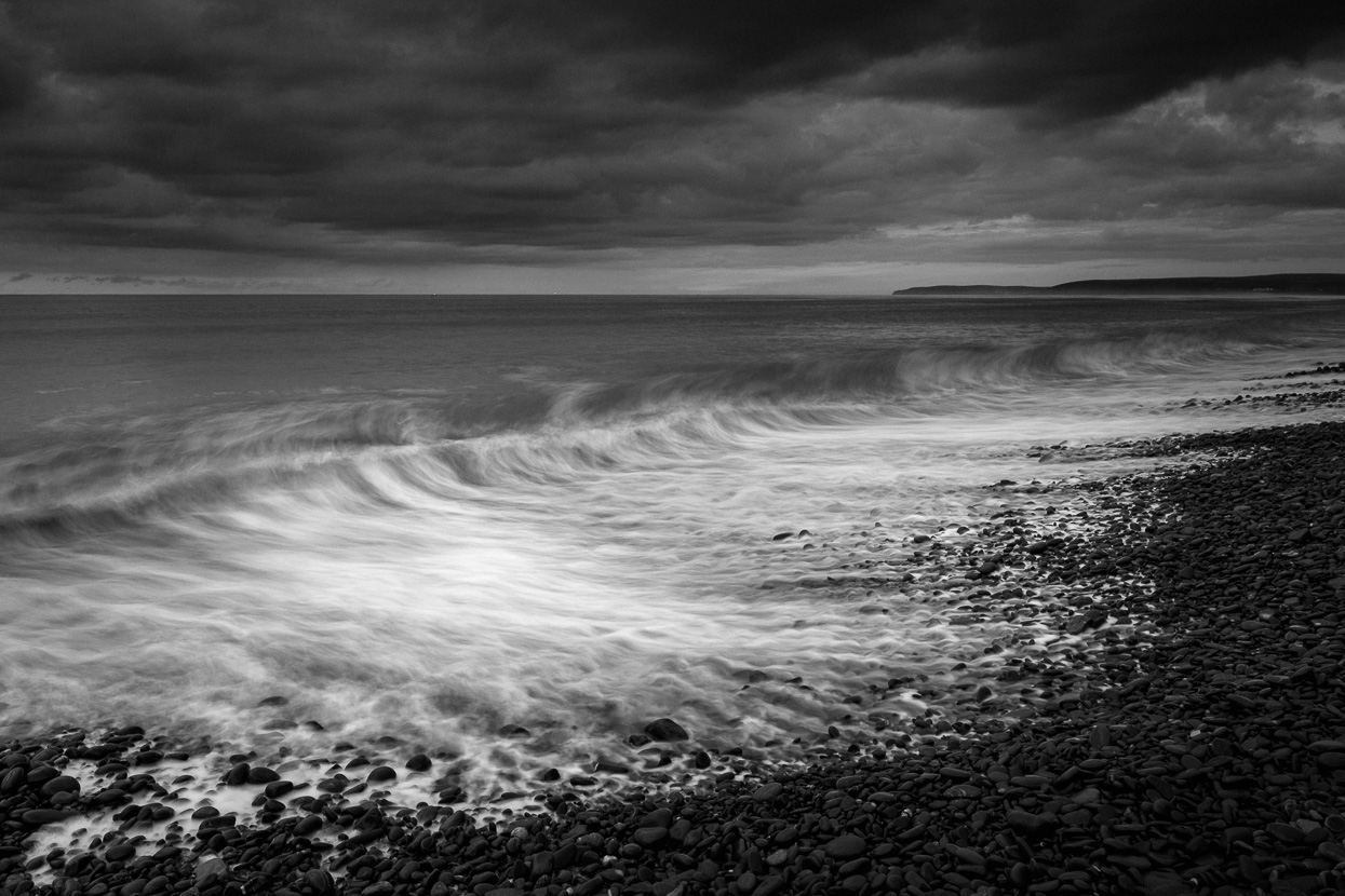 Sweeping Waves at Westward Ho Beach - David Anderson