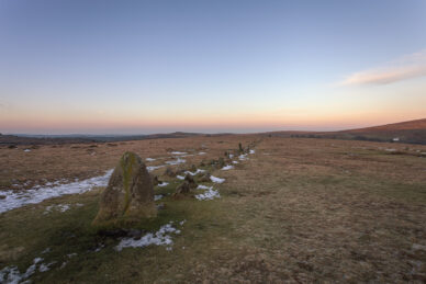 The Merrivale Stones at Dawn