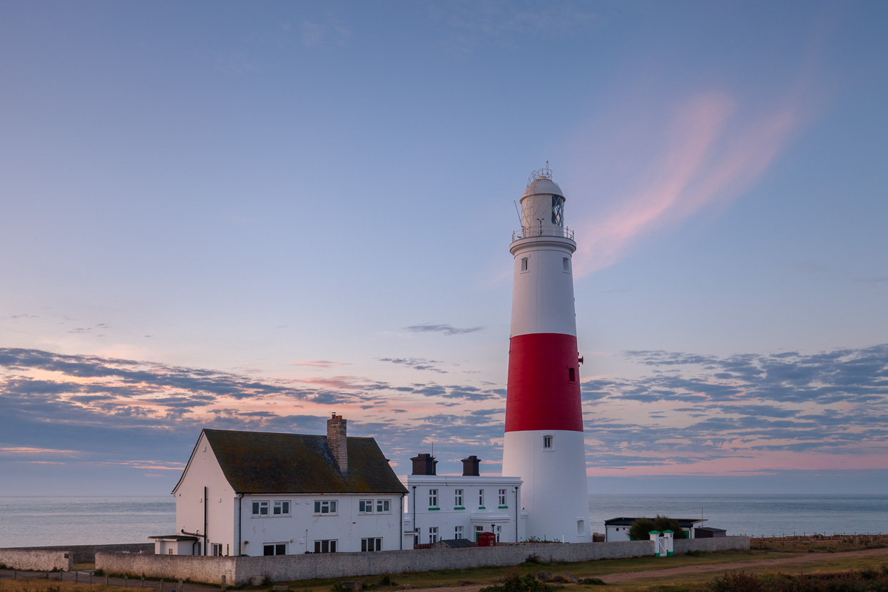 Portland Bill Lighthouse at dawn by David Anderson
