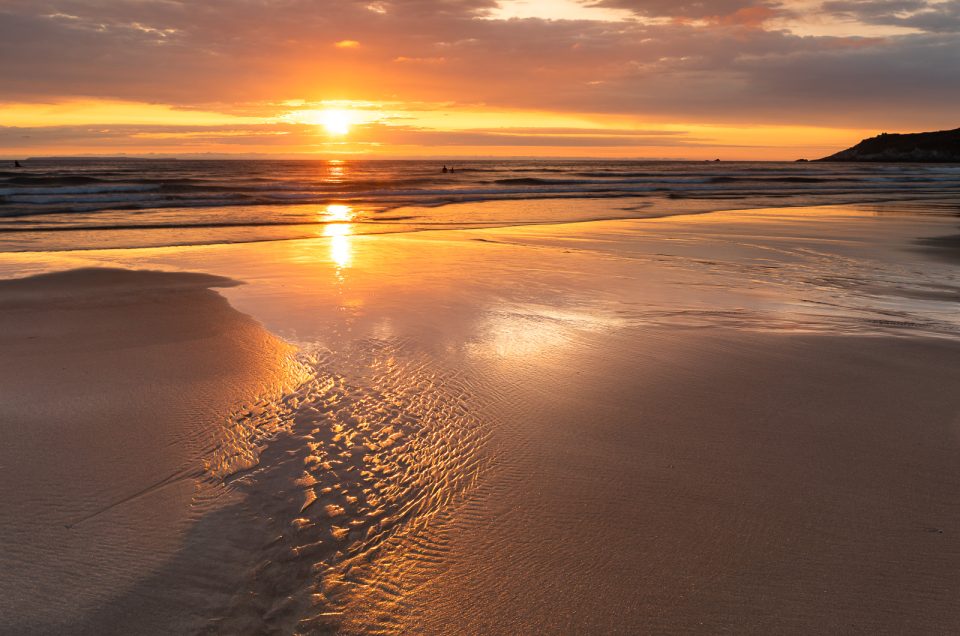 Sunset at Combesgate Beach - David Anderson