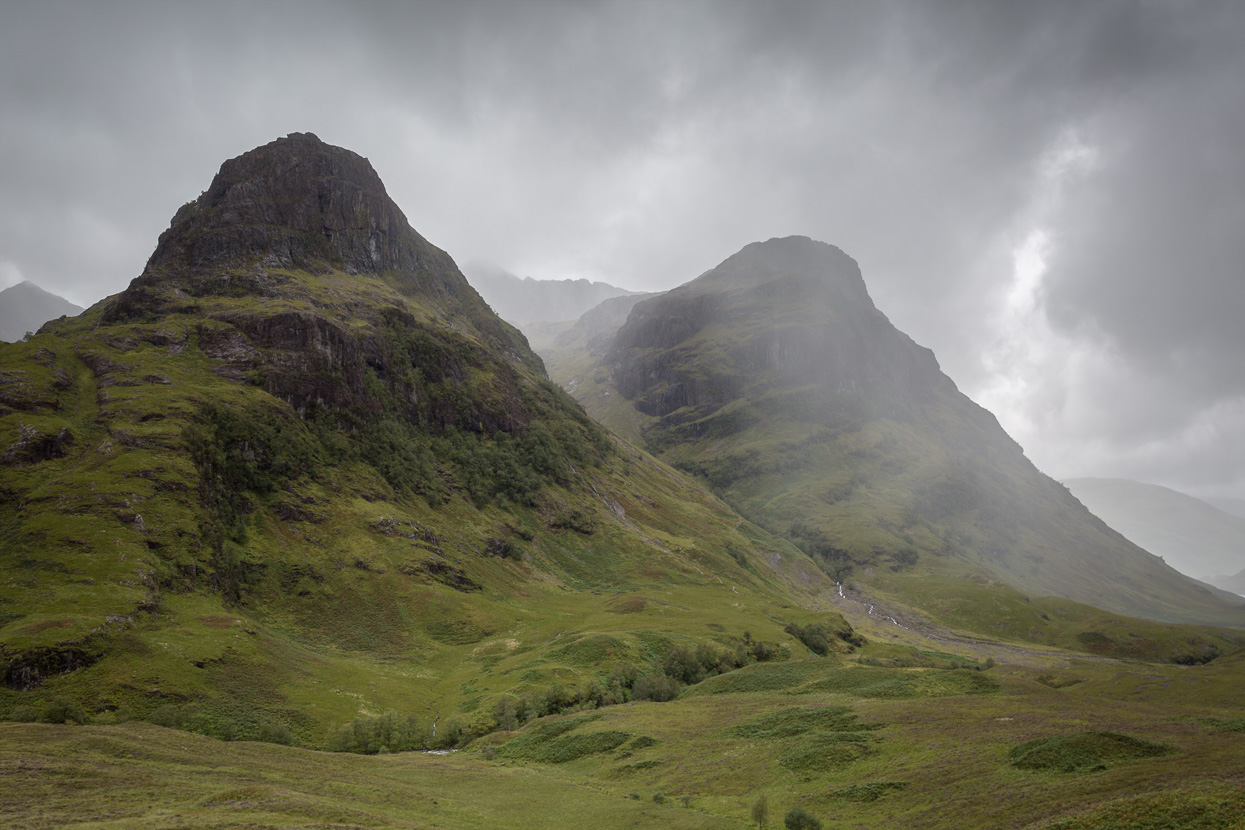Rain passes over Glencoe, Scottish Highlands by David Anderson