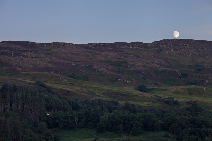 Moon over the Mountains, Scotland - David Anderson
