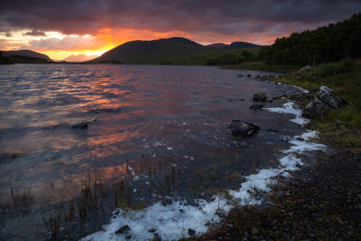 Sunset at Loch Droma, Scotland by David Anderson