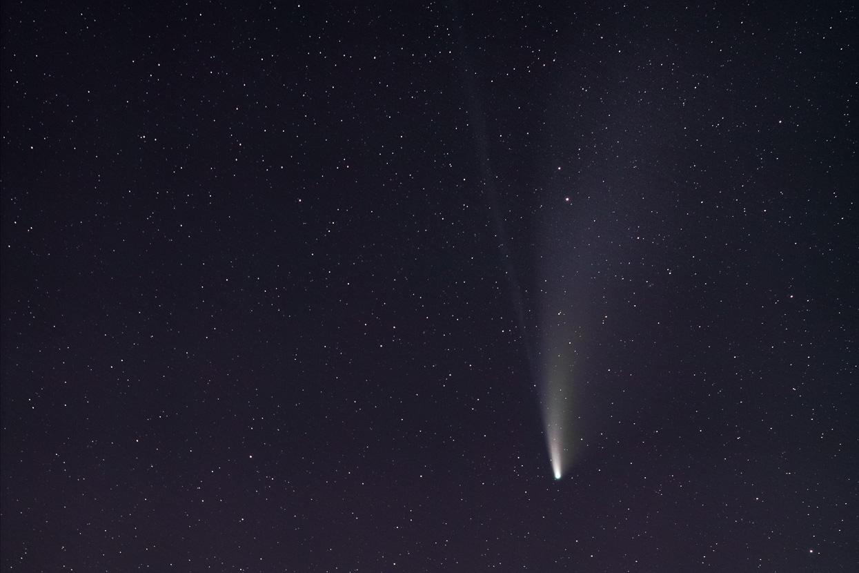 Comet Neowise - Higher Exposure - Photography by David Gibbeson